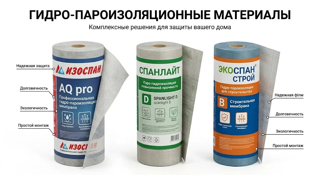 Гидро-пароизоляционные материалы