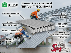 Шифер 8-ми волновой 