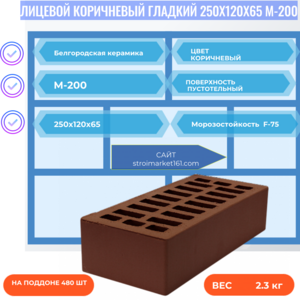 Лицевой Коричневый Гладкий