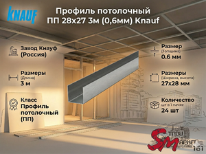 Профиль направляющий PRIMET 27x28 (0,5+ мм) — надежный стартовый контур для подвесных систем  Оцинкованный направляющий профиль служит базовым элементом для задания строго горизонтального уровня и фиксации периметра при монтаже подвесных потолков из гипсо