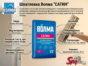 Шпатлевка Волма 