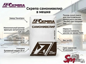 Скрепа самонивелир в мешке