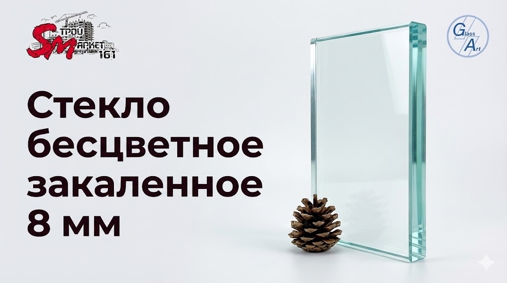 Стекло бесцветное закаленное 8 мм