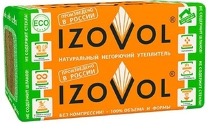 Натуральный негорючий утеплитель Изовол Л 35 0.6*1.2 м/100 мм